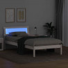 Ramka łóżka Z zagłówkiem Biały 90 x 200 cm Lite drewno sosnowe