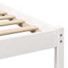 Ramka łóżka Z zagłówkiem Biały 90 x 200 cm Lite drewno sosnowe