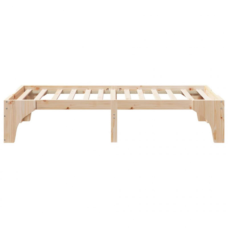 Ramka łóżka Brązowy 90 x 200 cm Lite drewno sosnowe