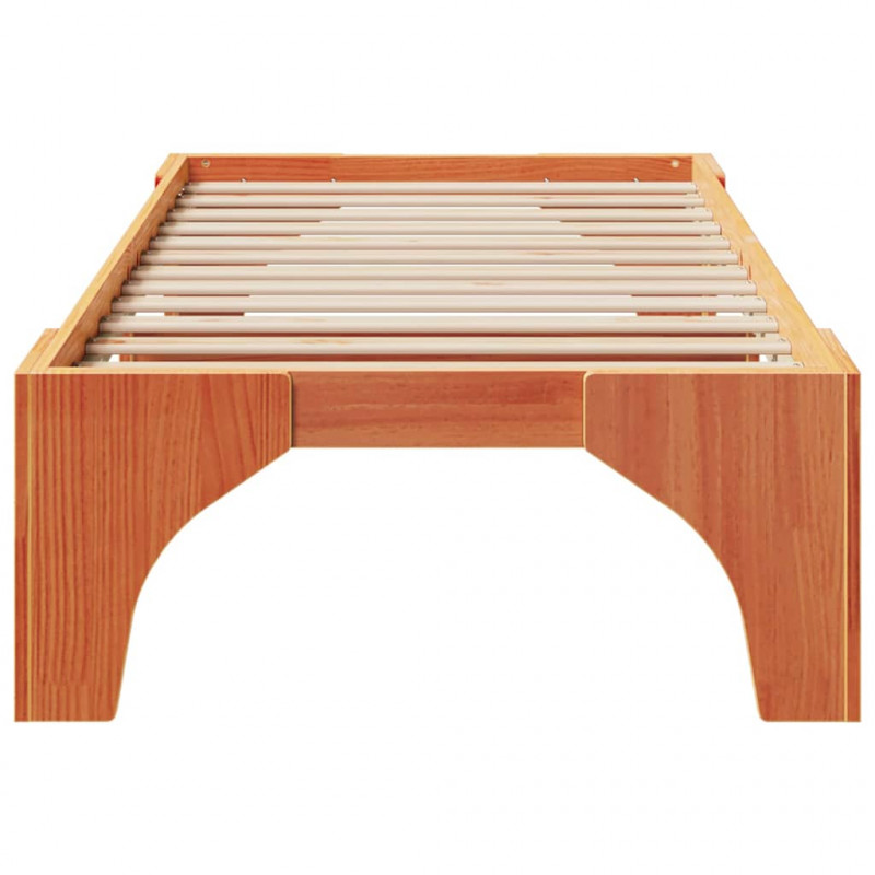 Ramka łóżka Brązowy 90 x 200 cm Lite drewno sosnowe