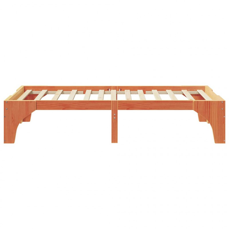 Ramka łóżka Brązowy 90 x 200 cm Lite drewno sosnowe