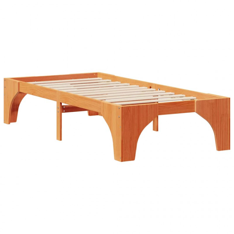 Ramka łóżka Brązowy 90 x 200 cm Lite drewno sosnowe