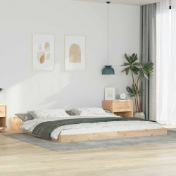 Ramka łóżka Brązowy 200 x 200 cm Lite drewno sosnowe