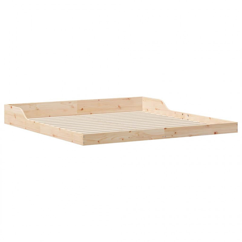 Ramka łóżka Brązowy 200 x 200 cm Lite drewno sosnowe