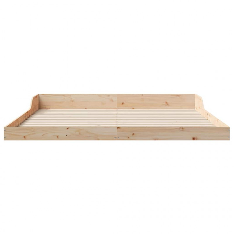 Ramka łóżka Brązowy 200 x 200 cm Lite drewno sosnowe