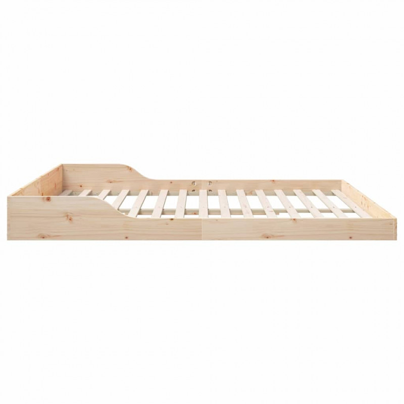 Ramka łóżka Brązowy 200 x 200 cm Lite drewno sosnowe