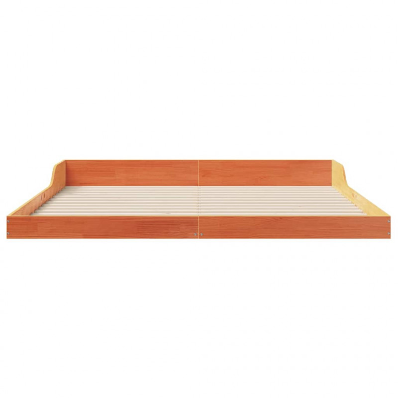 Ramka łóżka Woskowy Brąz 200 x 200 cm Lite drewno sosnowe