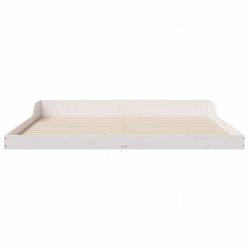Ramka łóżka Biały 180 x 200 cm Lite drewno sosnowe