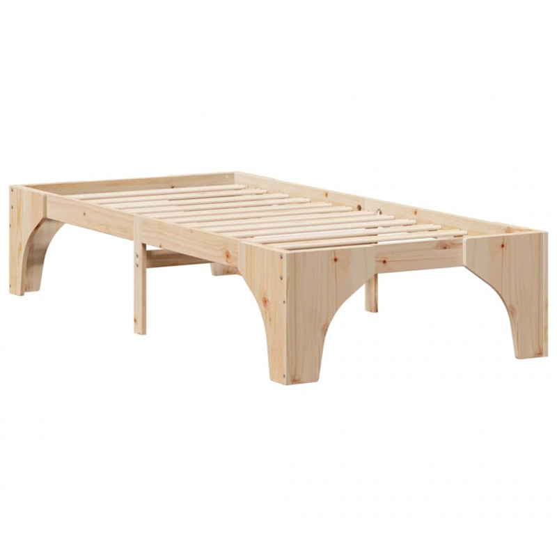 Ramka łóżka Brązowy 90 x 190 cm Lite drewno sosnowe