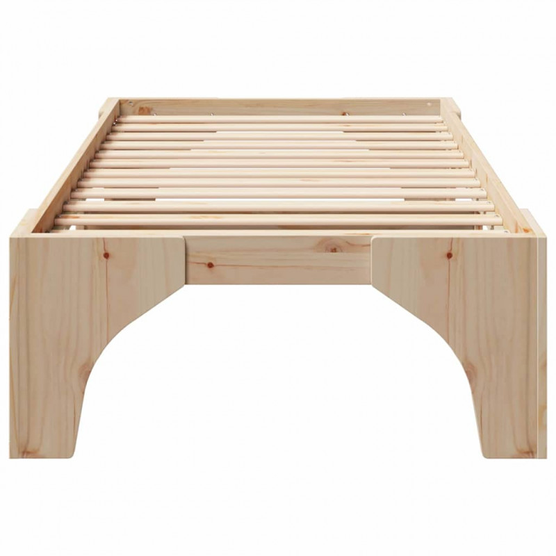 Ramka łóżka Brązowy 90 x 190 cm Lite drewno sosnowe