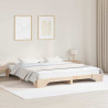 Ramka łóżka Naturalny 200 x 200 cm Lite drewno sosnowe