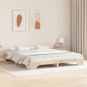 Ramka łóżka Naturalny 200 x 200 cm Lite drewno sosnowe
