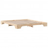 Ramka łóżka Naturalny 200 x 200 cm Lite drewno sosnowe