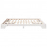 Ramka łóżka Biały 200 x 200 cm Lite drewno sosnowe