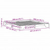 Ramka łóżka Biały 200 x 200 cm Lite drewno sosnowe