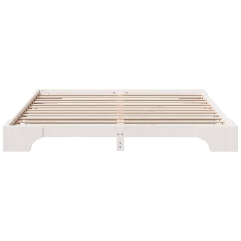 Ramka łóżka Biały 180 x 200 cm Lite drewno sosnowe