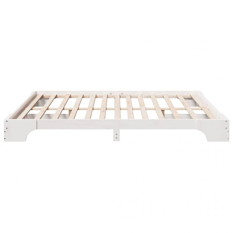 Ramka łóżka Biały 180 x 200 cm Lite drewno sosnowe