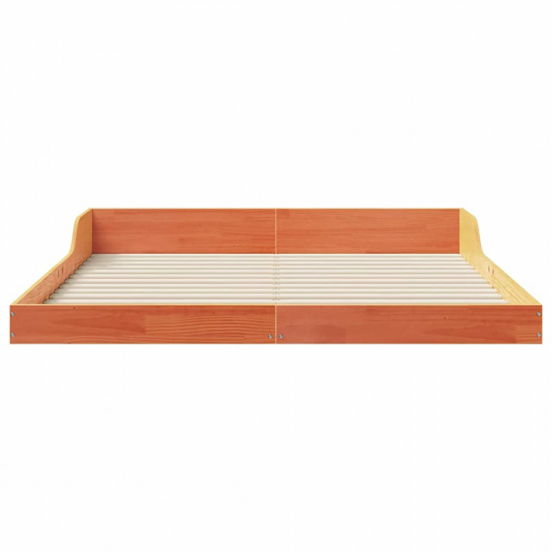 Ramka łóżka Woskowy Brąz 150 x 200 cm Lite drewno sosnowe