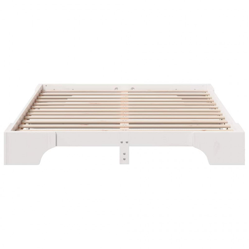 Ramka łóżka Biały 160 x 200 cm Lite drewno sosnowe