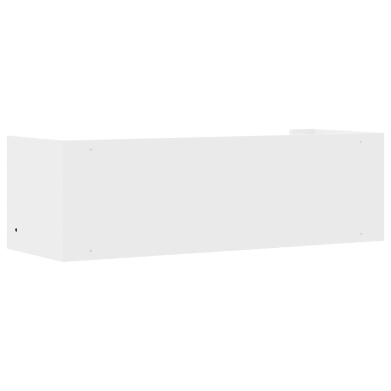 Półka ścienna, biała, 100x35x30,5 cm, materiał drewnopochodny
