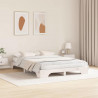 Ramka łóżka Biały 150 x 200 cm Lite drewno sosnowe