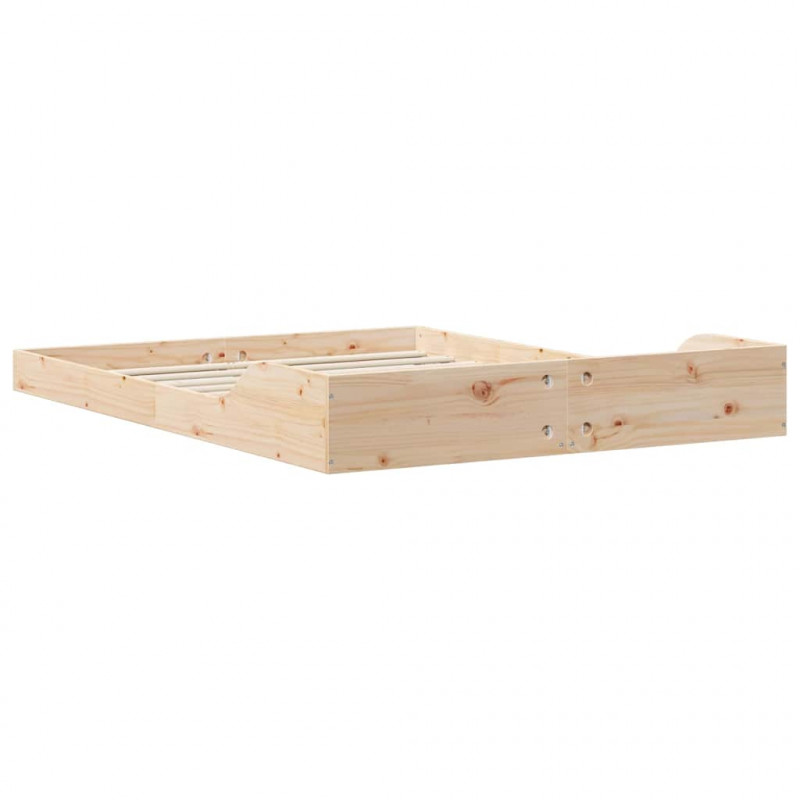 Ramka łóżka Brązowy 120 x 190 cm Lite drewno sosnowe