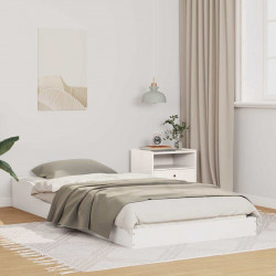 Ramka łóżka Biały 100 x 200 cm Lite drewno sosnowe