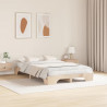 Ramka łóżka Naturalny 140 x 190 cm Lite drewno sosnowe