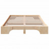 Ramka łóżka Naturalny 140 x 190 cm Lite drewno sosnowe