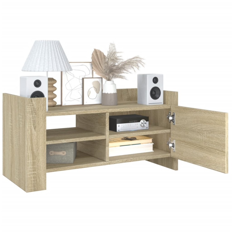 Szafka pod TV, dąb sonoma, 80x35x40 cm, materiał drewnopochodny