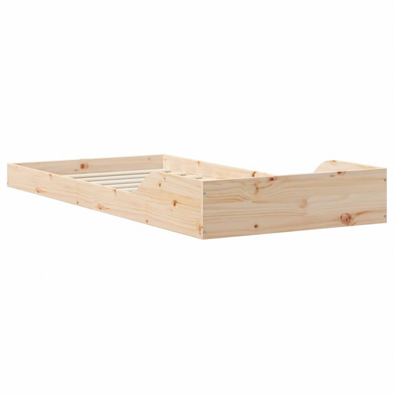 Ramka łóżka Naturalny 80 x 200 cm Lite drewno sosnowe
