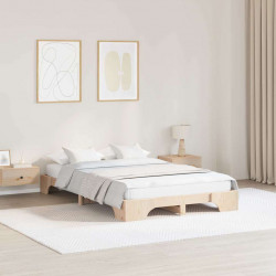 Ramka łóżka Naturalny 120 x 190 cm Lite drewno sosnowe