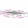 Ramka łóżka Naturalny 120 x 190 cm Lite drewno sosnowe
