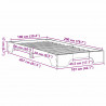 Ramka łóżka Naturalny 100 x 200 cm Lite drewno sosnowe
