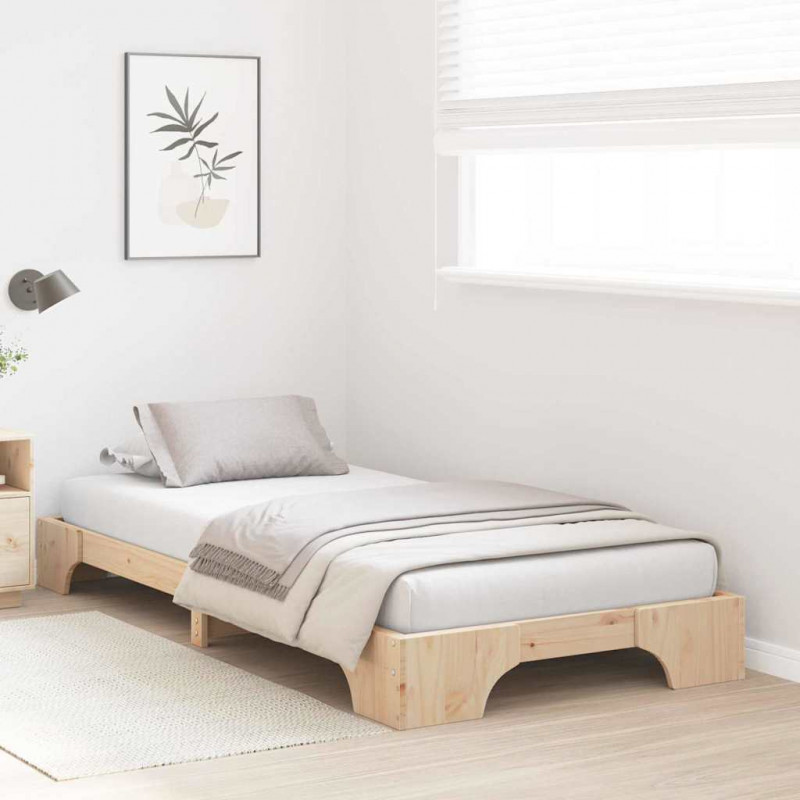 Ramka łóżka Lite drewno sosnowe 90 x 200 cm Lite drewno sosnowe