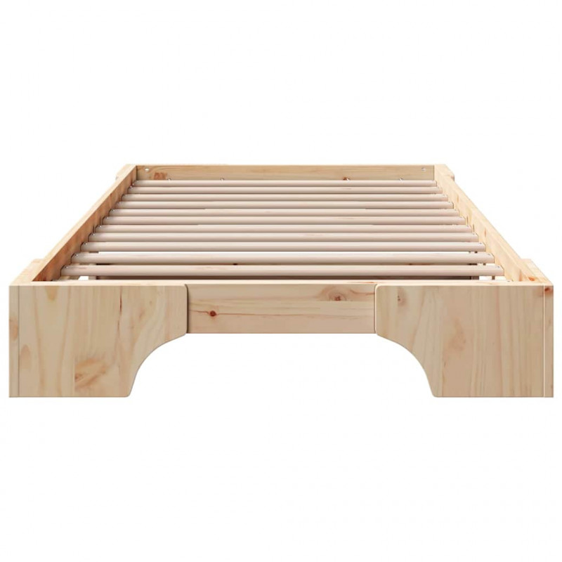 Ramka łóżka Lite drewno sosnowe 90 x 200 cm Lite drewno sosnowe