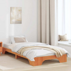Ramka łóżka Woskowy Brąz 90 x 200 cm Lite drewno sosnowe