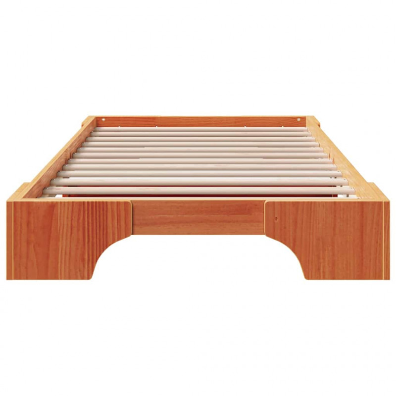Ramka łóżka Woskowy Brąz 90 x 200 cm Lite drewno sosnowe