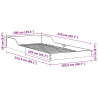 Ramka łóżka Naturalny 100 x 210 cm Lite drewno sosnowe