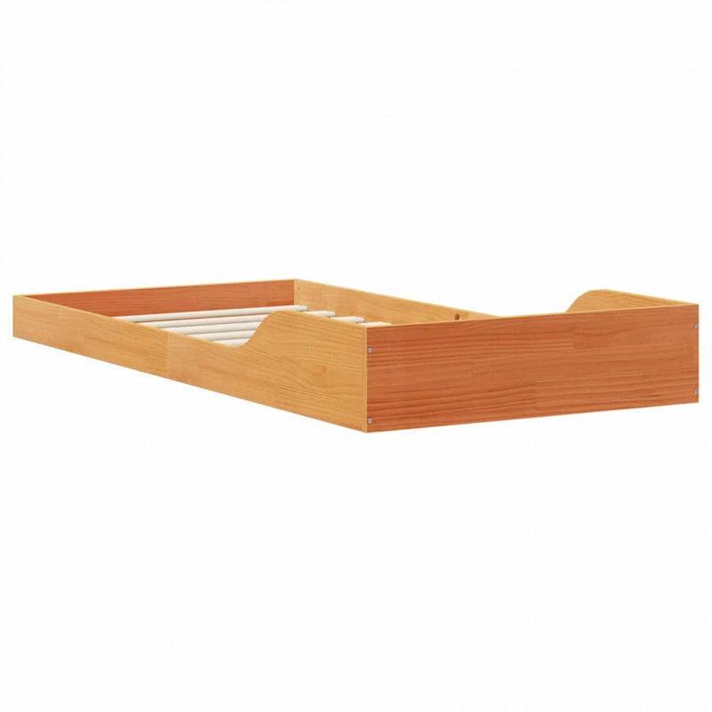 Ramka łóżka Woskowy Brąz 100 x 210 cm Lite drewno sosnowe