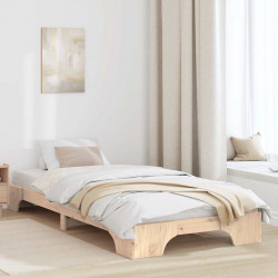 Ramka łóżka Naturalny 75 x 190 cm Lite drewno sosnowe