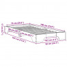 Ramka łóżka Naturalny 75 x 190 cm Lite drewno sosnowe