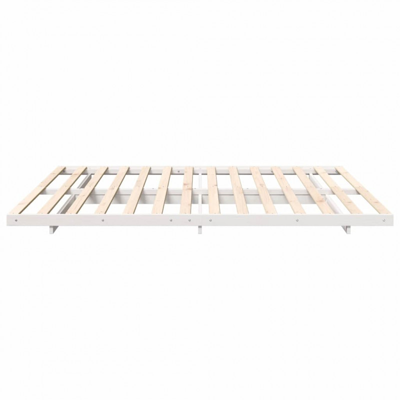 Stelaż łóżkowy Biały 200 x 200 cm Lite drewno sosnowe
