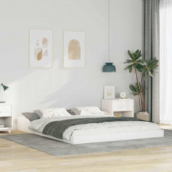 Ramka łóżka Biały 160 x 210 cm Lite drewno sosnowe