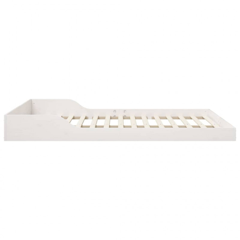 Ramka łóżka Biały 160 x 210 cm Lite drewno sosnowe