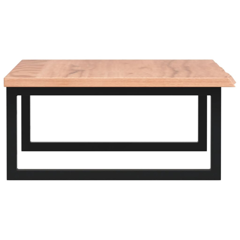 Półka ścienna pod umywalkę, stal i lite drewno dębowe