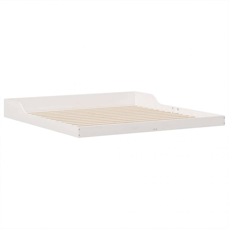 Ramka łóżka Biały 180 x 210 cm Lite drewno sosnowe