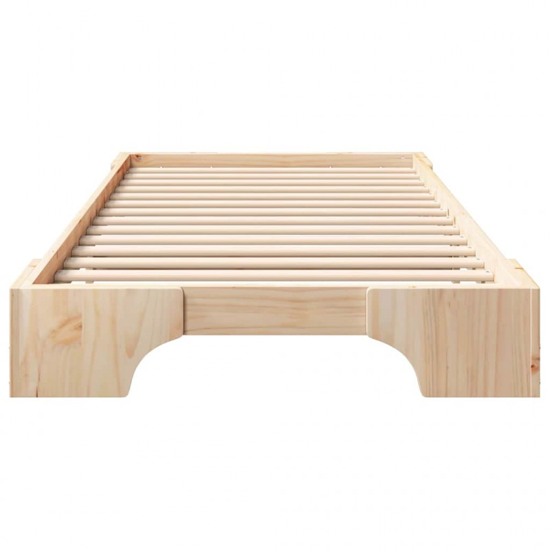 Ramka łóżka Brązowy 100 x 210 cm Lite drewno sosnowe