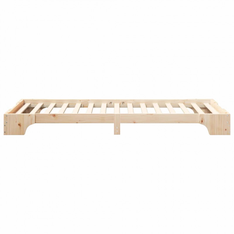 Ramka łóżka Brązowy 100 x 210 cm Lite drewno sosnowe