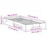 Ramka łóżka Biały 100 x 210 cm Lite drewno sosnowe